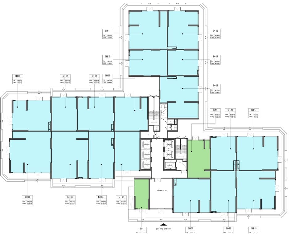 thiết kế layout shophouse Vinhhomes Saigon Park
